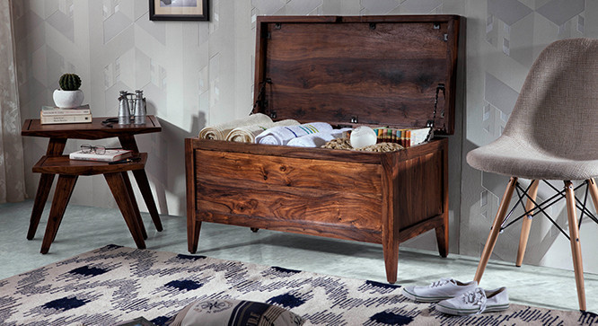 Norvik Storage Bench Teak Finish